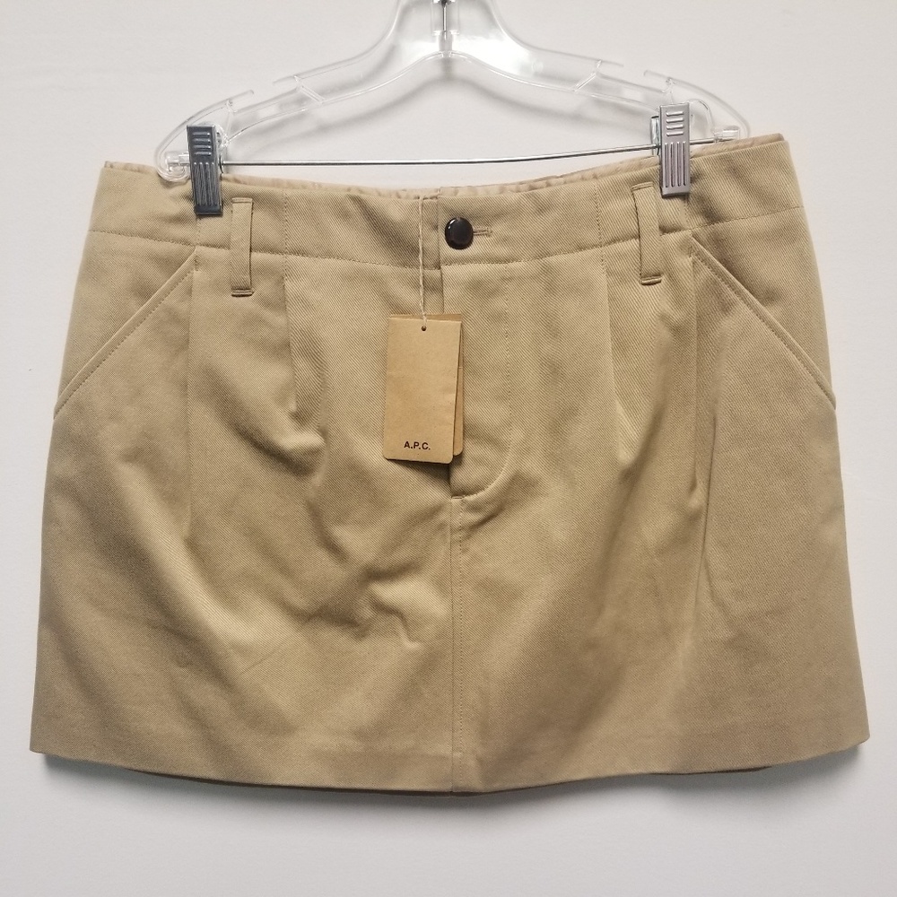 A.P.C. Khaki Mini Skirt size 8 - Picture 1 of 5
